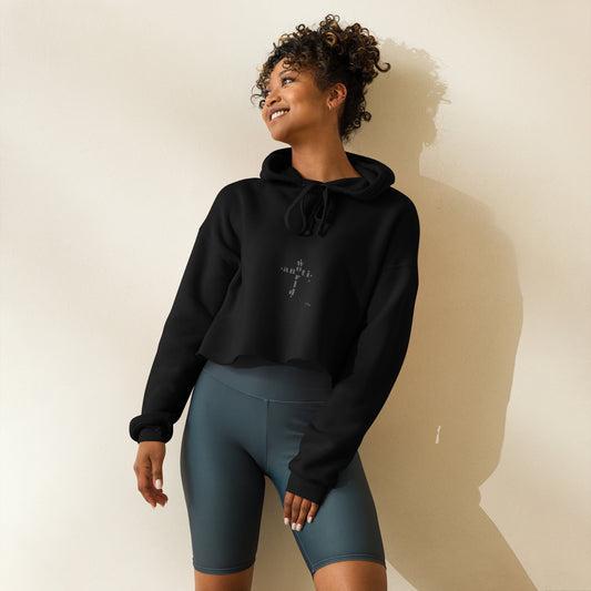 DeAndre Ivory Anti-world Christian Woman crop Hoodie
