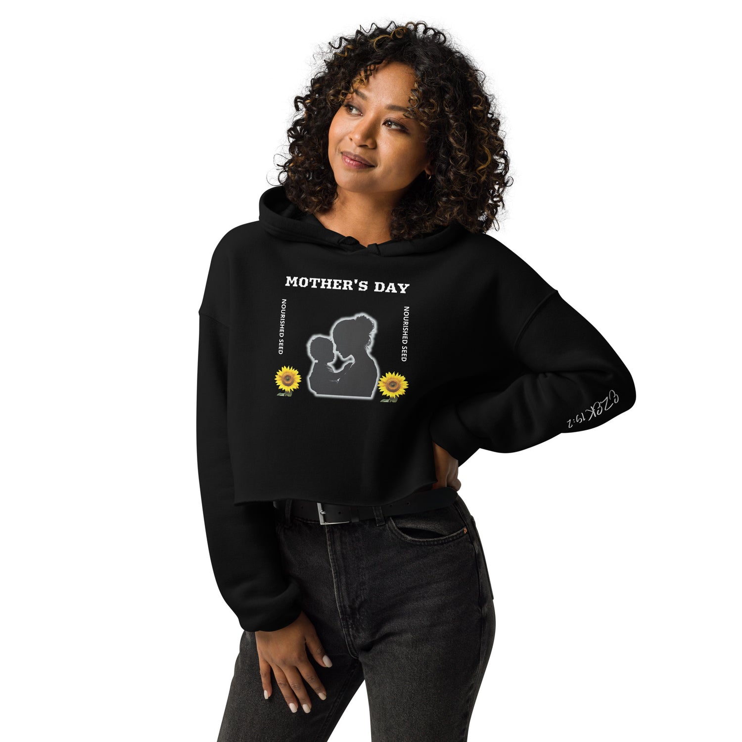 DeAndre Ivory Anti-world Christian Woman mother's day crop Hoodie