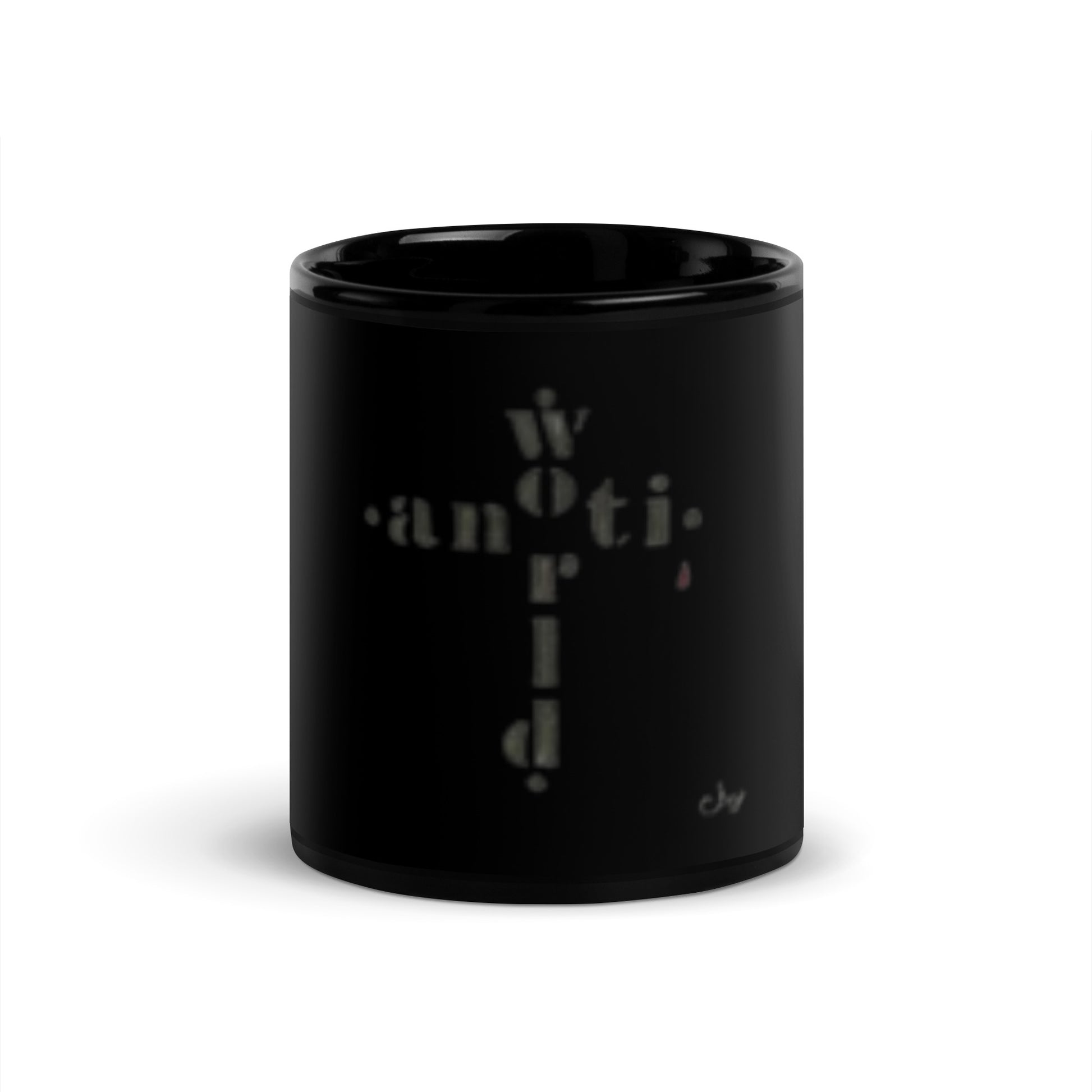 DeAndre Ivory Anti-world Christian dressBlack Glossy Mug