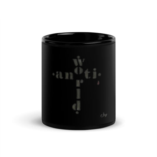 DeAndre Ivory Anti-world Christian dressBlack Glossy Mug